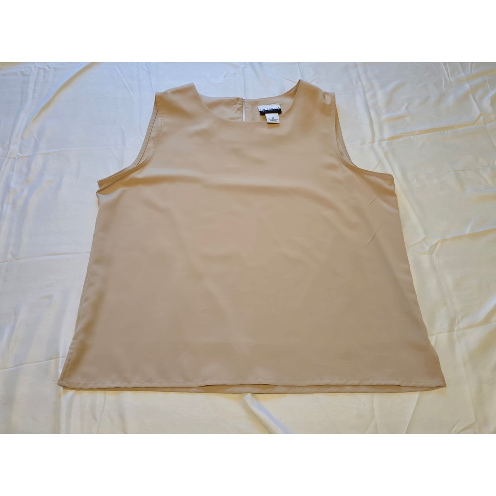 Kim Rogers Essentials Beige Sleeveless Blouse Top Women's Size Medium M